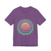 Vibrant Mandala Tee featuring a colorful and psychedelic design perfect for free spirits and festival-goers