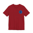 Blue Mandala T-Shirt featuring a beautiful spiritual design for peace and harmony