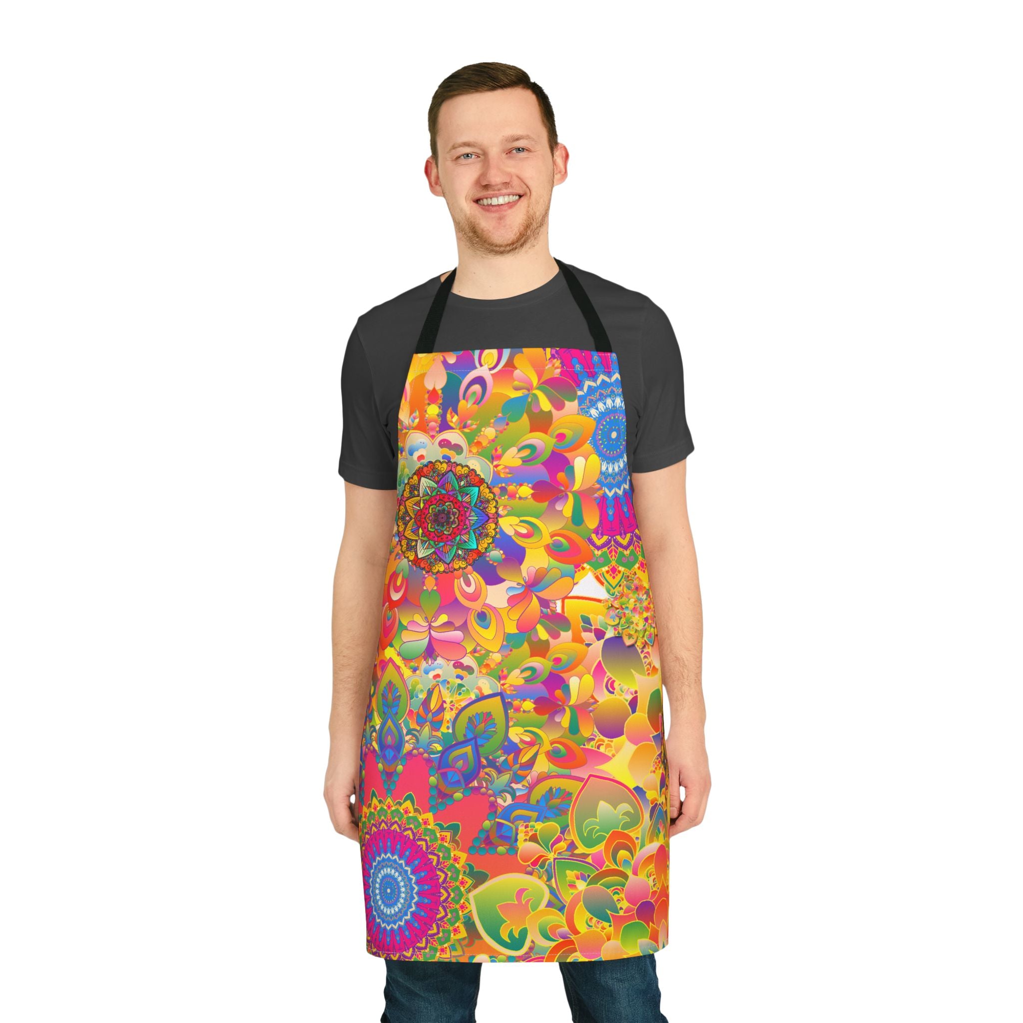 Psychedelic Floral Mandala Apron