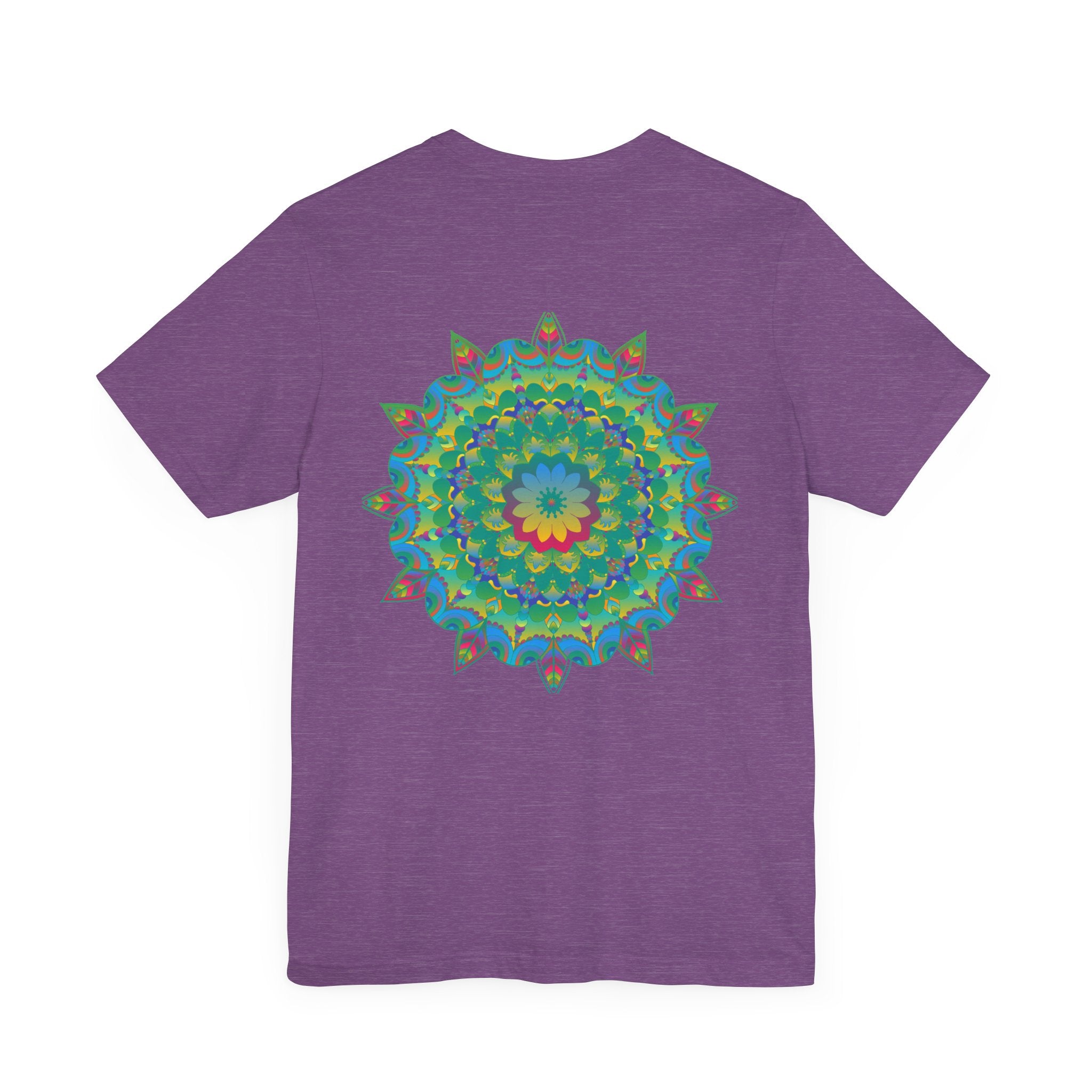 Beautiful white cotton Mandala Tee featuring intricate spiritual design for peace and harmony