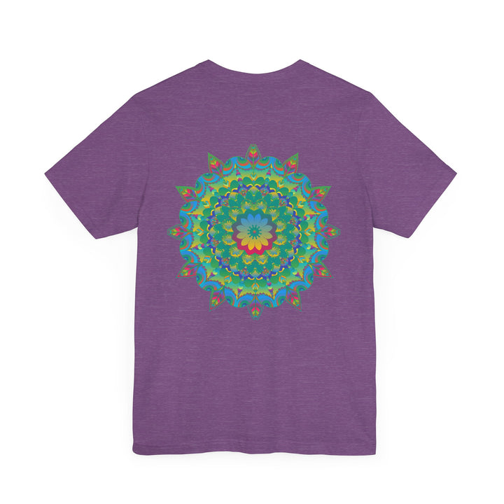 Beautiful white cotton Mandala Tee featuring intricate spiritual design for peace and harmony