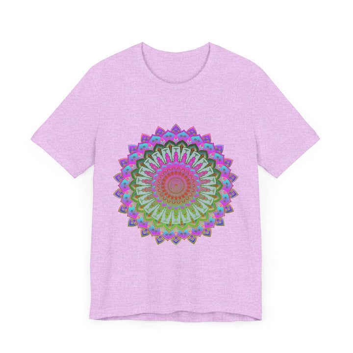 Vibrant Mandala T-Shirt with colorful and intricate design, perfect for adding a pop of color to your wardrobe