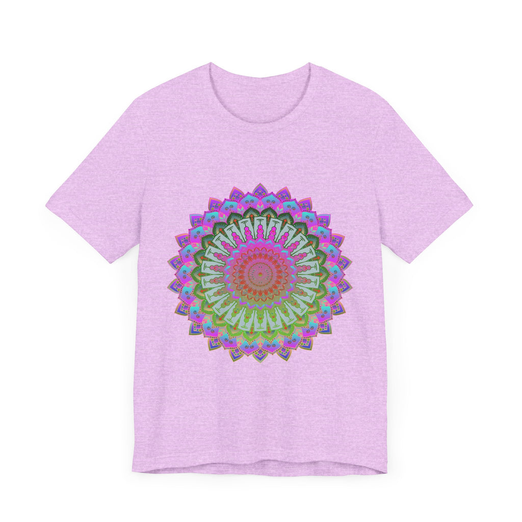 Vibrant Mandala T-Shirt with colorful and intricate design, perfect for adding a pop of color to your wardrobe