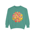 Vibrant Mandala Sweatshirt - Colorful and Detailed Long Sleeve Pullover with Intricate and Eye-catching Mandala Design in Various Colors
