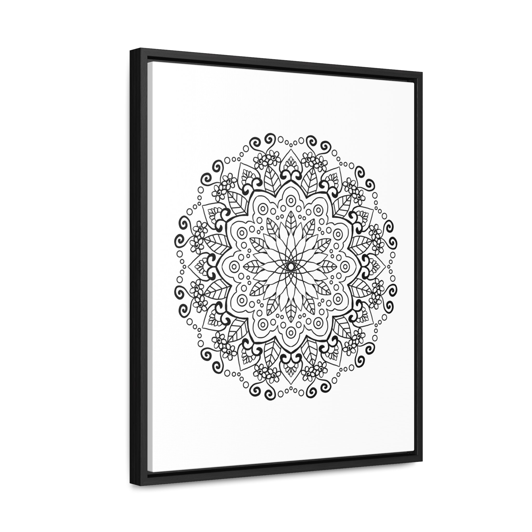 Black and White Mandala Handmade Art for Wall Display