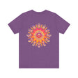 Colorful and intricate mandala design on a tee promoting spiritual peace and harmony