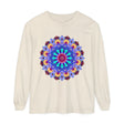 Colorful and intricate mandala design long sleeve t-shirt for vibrant fashion statement