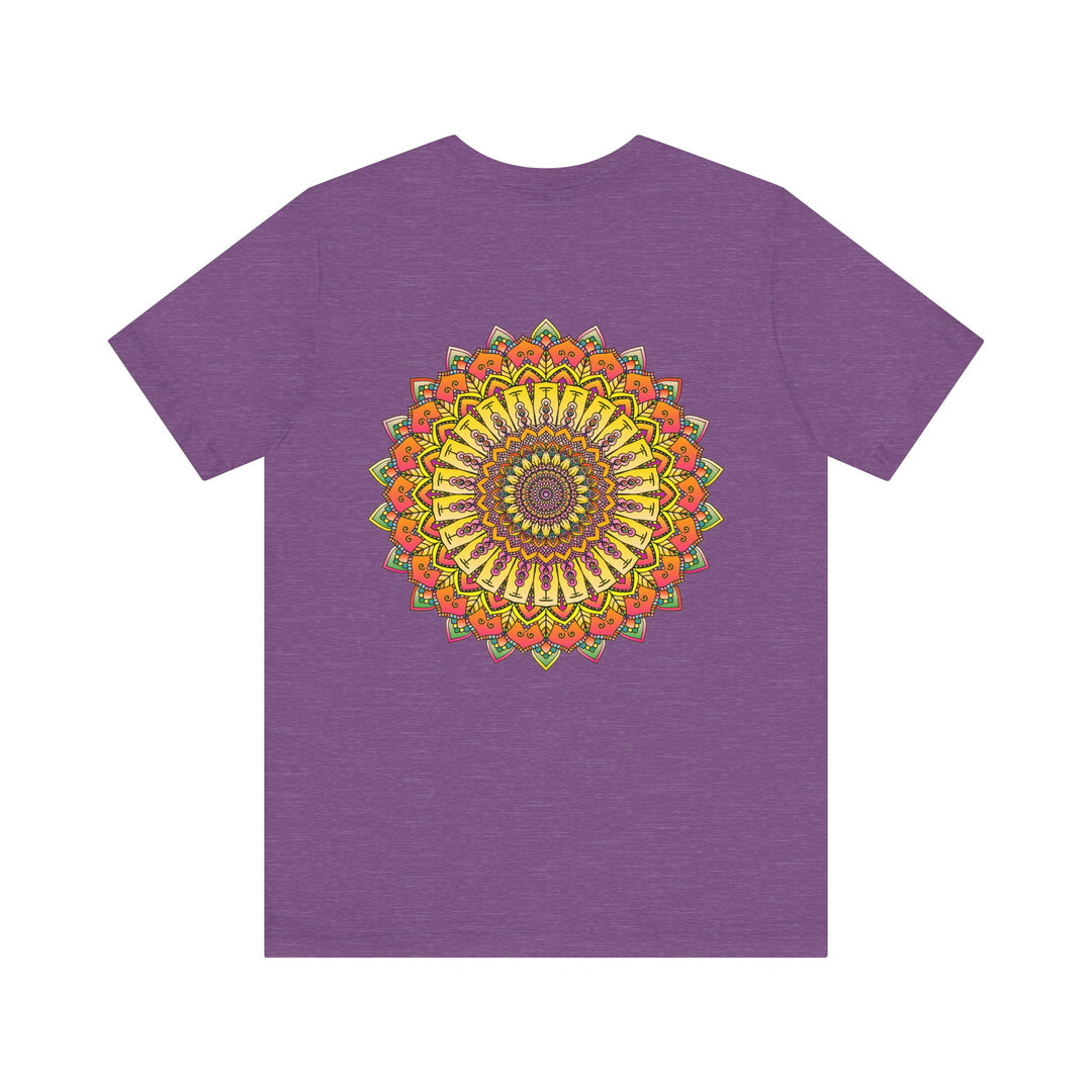 Vibrant Mandala Tee featuring intricate design symbolizing peace, harmony, and tranquility