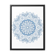Handmade steel blue Mandala Design Wall Art on gallery canvas wraps