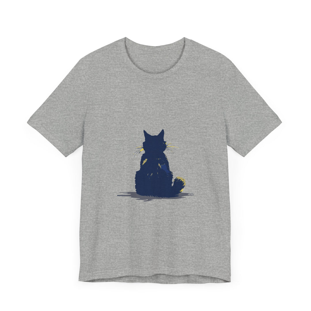 Black Cat Mystery T-Shirt - Simple & Cool with a sleek black cat design on a comfortable cotton tee