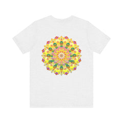 A vibrant mandala tee featuring intricate designs, promoting spiritual peace and harmony