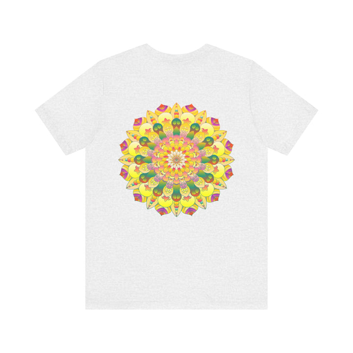 A vibrant mandala tee featuring intricate designs, promoting spiritual peace and harmony