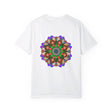 Unisex Mandala T-Shirt made from 100% Ring-Spun Cotton in Garment-Dyed Hand-Drawn Mandala Art for Extra Comfort