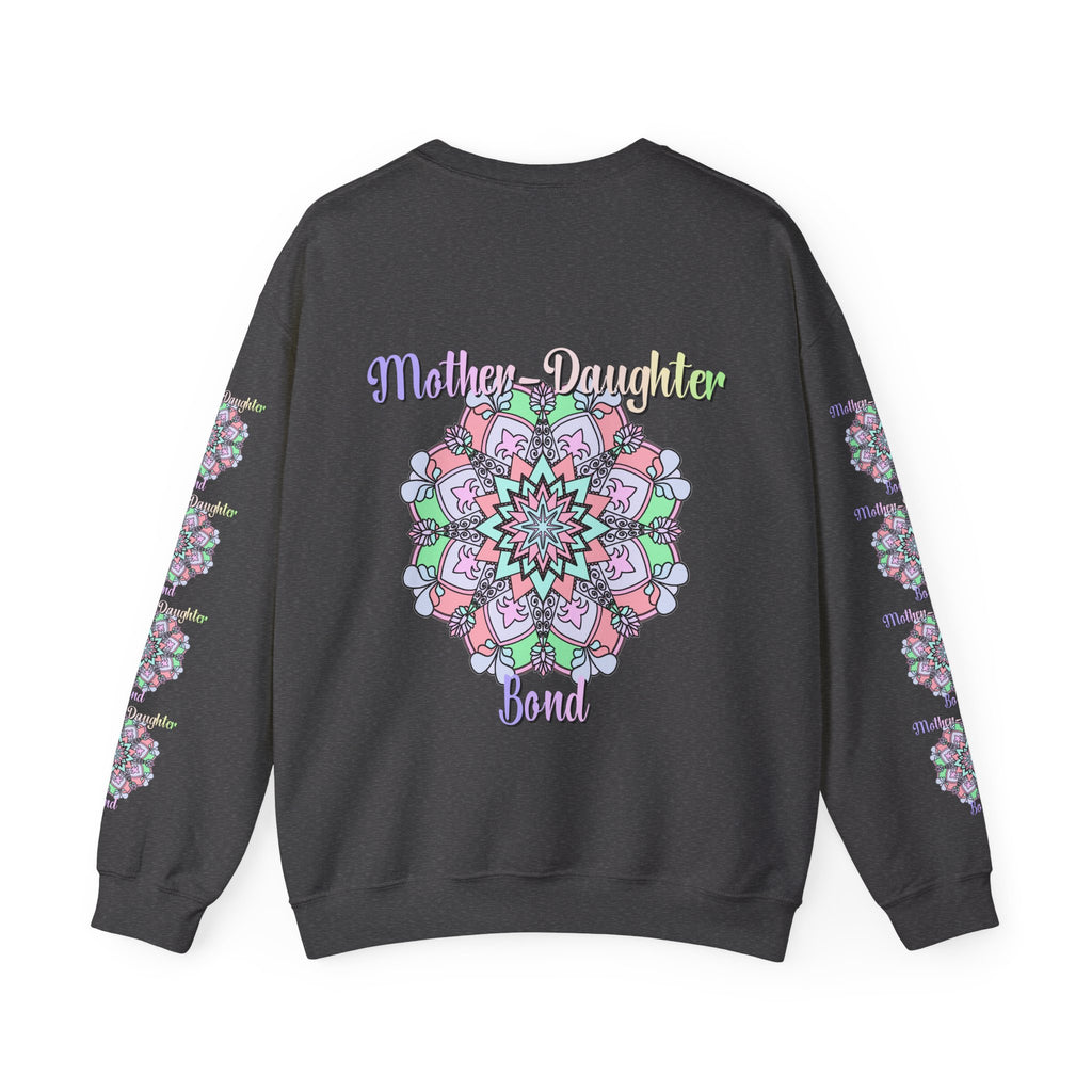 Felpa Girocollo Legame Madre-Figlia — Regalo di Famiglia Mandala Floreale
