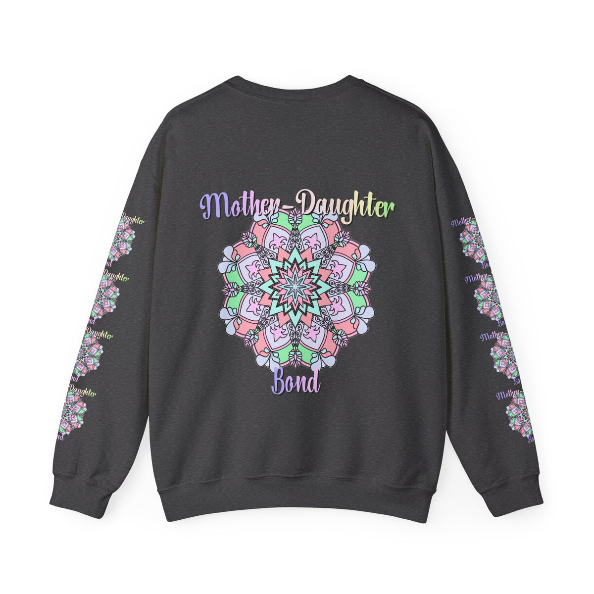 Felpa Girocollo Legame Madre-Figlia — Regalo di Famiglia Mandala Floreale