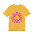 Vibrant Mandala T-Shirt featuring a colorful and symmetrical design, perfect for adding a pop of color to your wardrobe