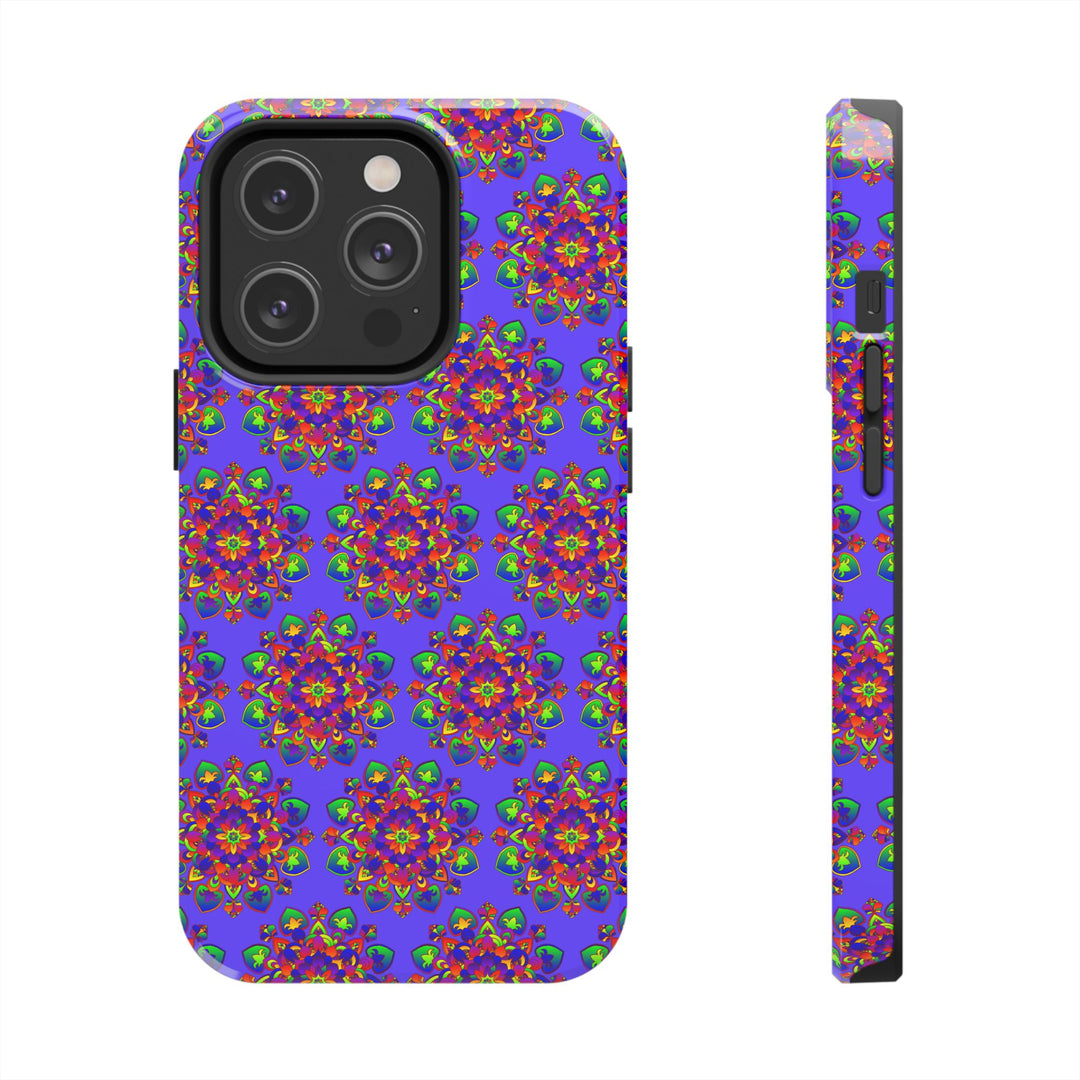 Tiled Hand Drawn Mandala Rainbow Phone Case - Standard alt text 81