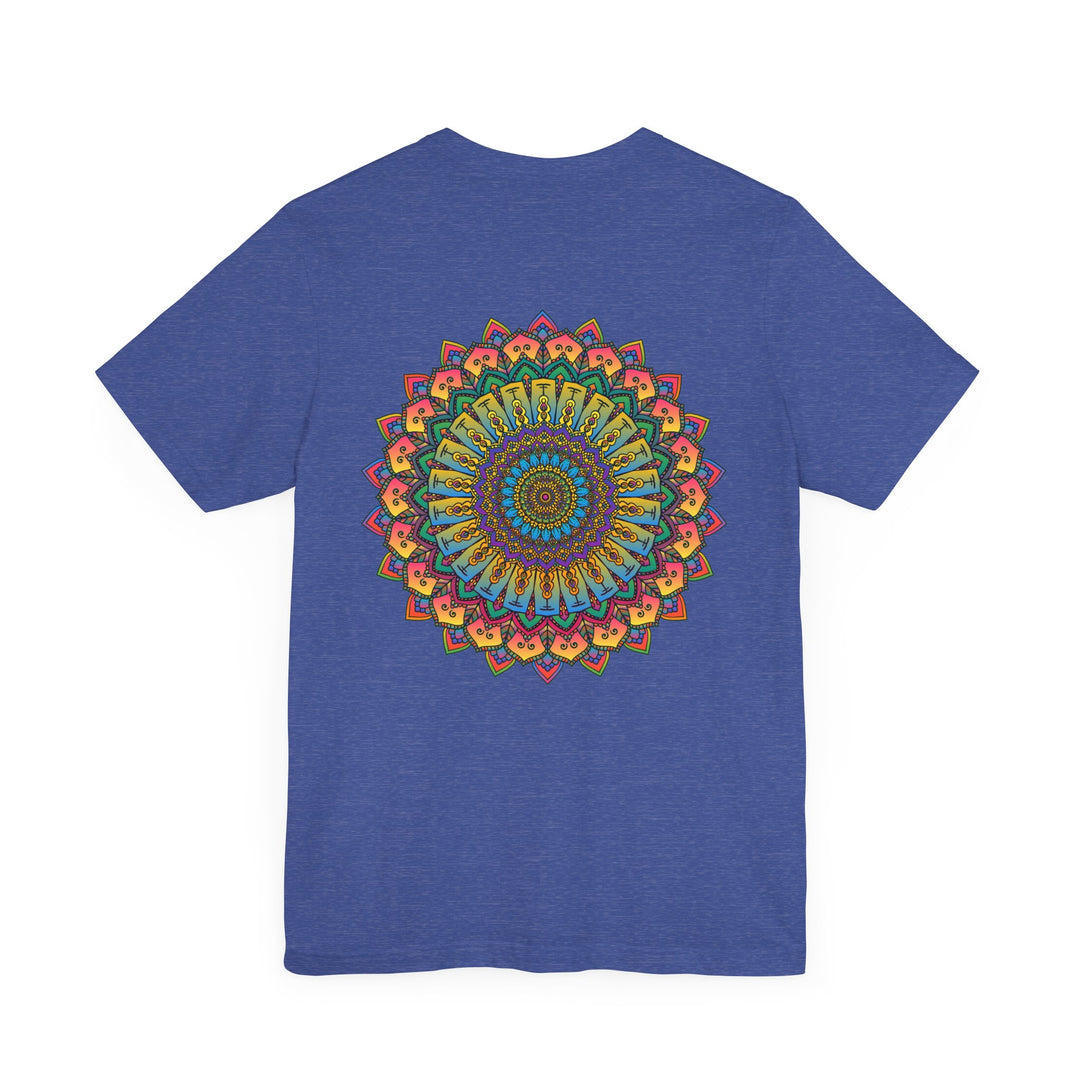 Front view of Vibrant Mandala Tee - Spiritual Peace & Harmony shirt with peaceful and vibrant design