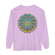 Colorful and intricate mandala design long sleeve t-shirt for all genders