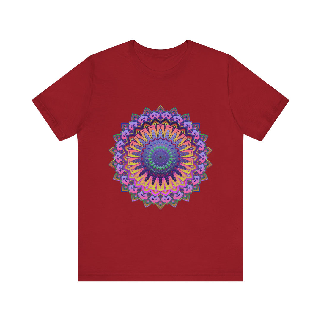 Vibrant and detailed mandala design tee for meditation and relaxation