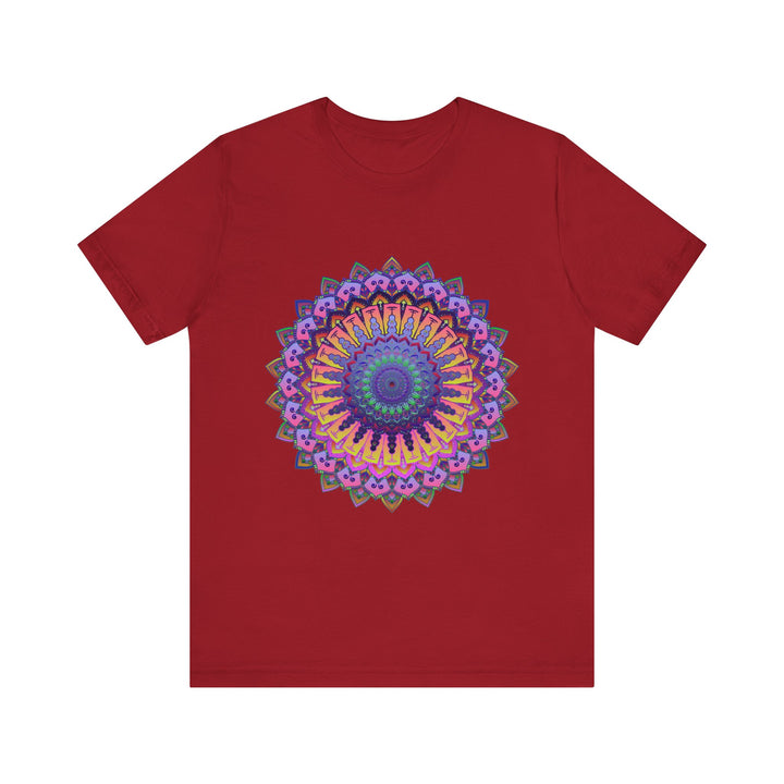 Vibrant and detailed mandala design tee for meditation and relaxation