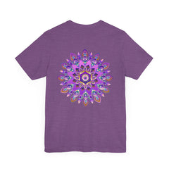 Beautiful purple mandala t-shirt with intricate design for spiritual peace and harmony, perfect for meditation and yoga practice