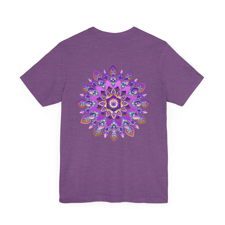 Beautiful purple mandala t-shirt with intricate design for spiritual peace and harmony, perfect for meditation and yoga practice