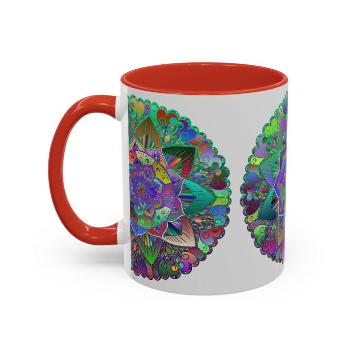 Stunning mandala art mug with intricate and colorful patterns