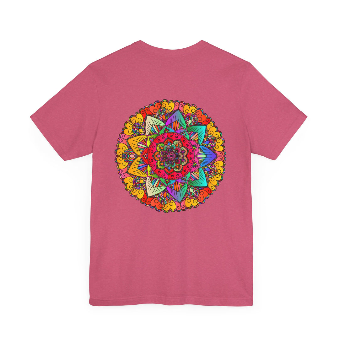 Detailed image of Mandala Peace & Harmony T-Shirt showcasing the colorful mandala pattern