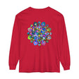 Colorful and intricate mandala design long sleeve t-shirt for vibrant style