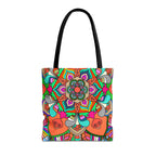 Colorful Mandala Tote Bag — Vibrant Boho All-Over Print Beach & Market Tote