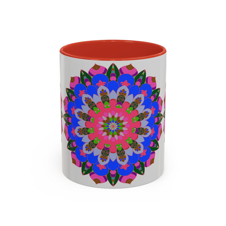 Intricate mandala design on a ceramic mug