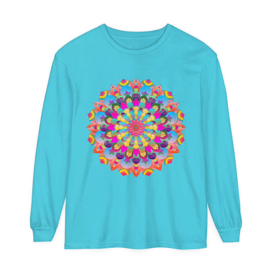 Colorful Mandala Long Sleeve T-Shirt - Psychedelic Art 8