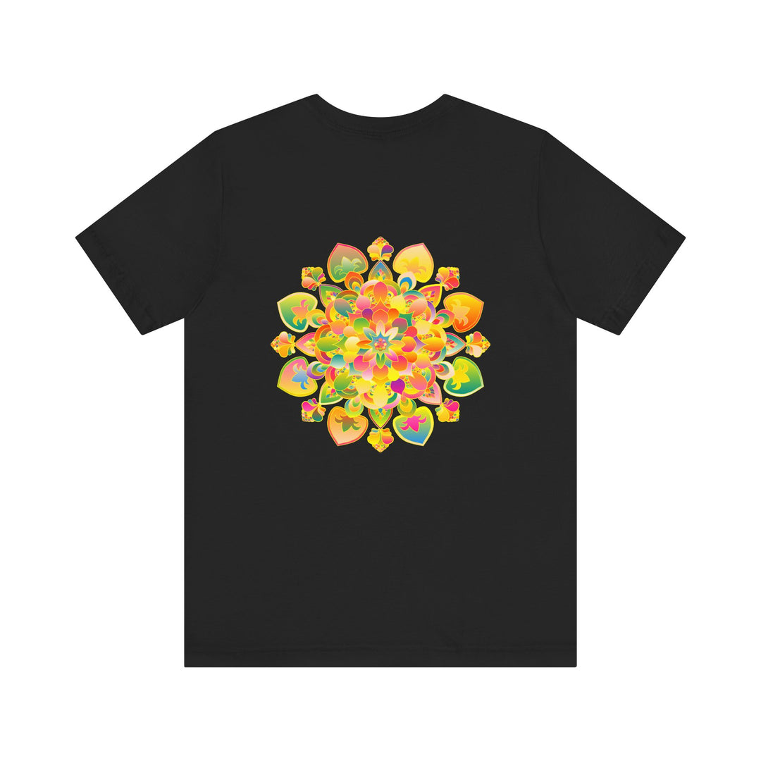 Vibrant Mandala Tee featuring intricate design for spiritual peace and harmony