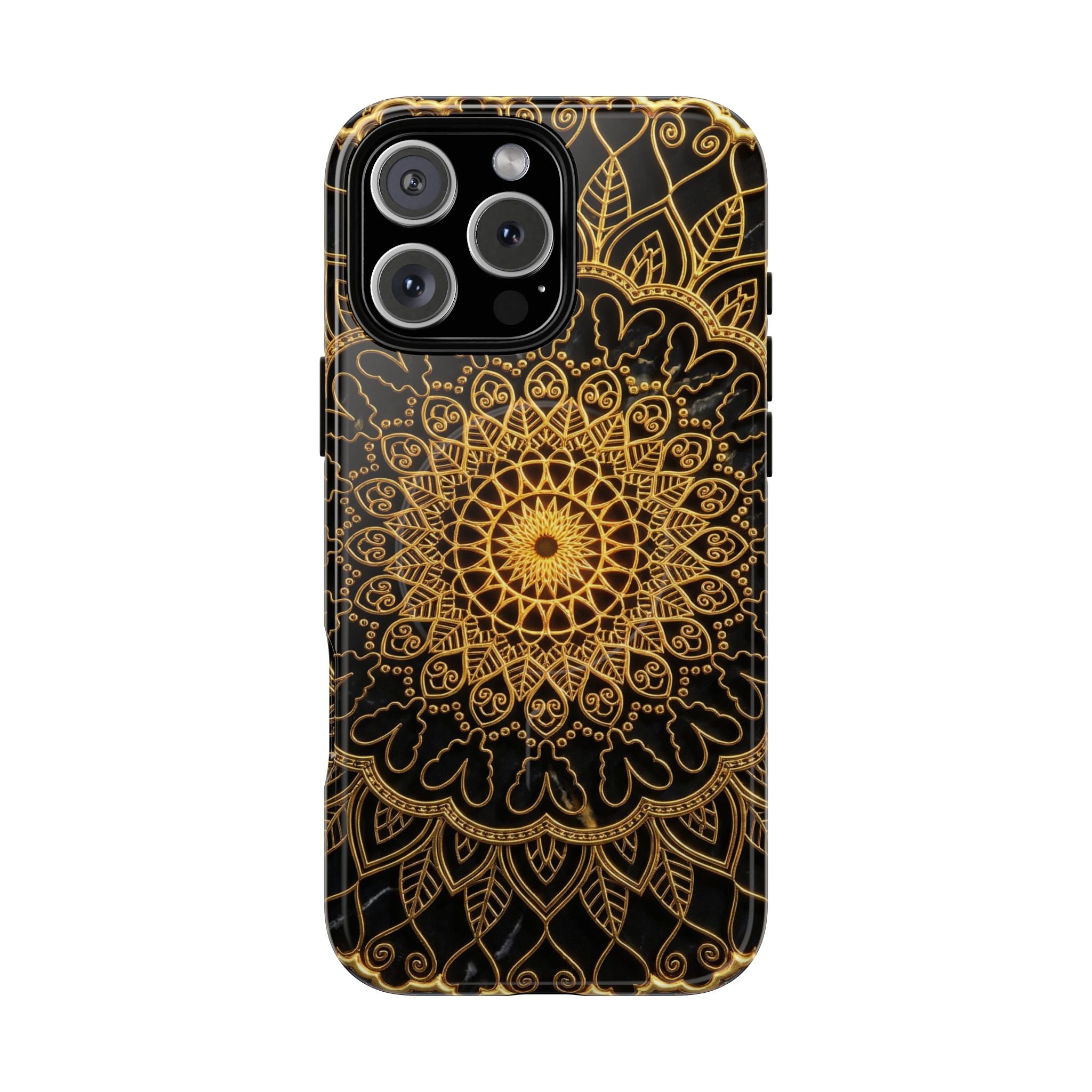 Mandala Gold Phone Case — Tough Magnetic iPhone Cover