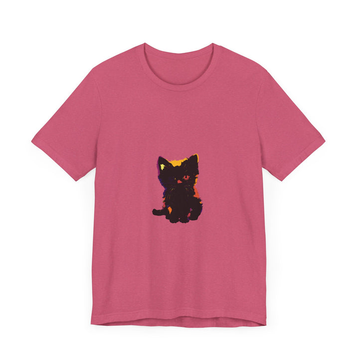 Black Cat Mystery One Blue Eye T-Shirt - Unisex Graphic Tee with Unique Feline Design and Soft Comfortable Fabric