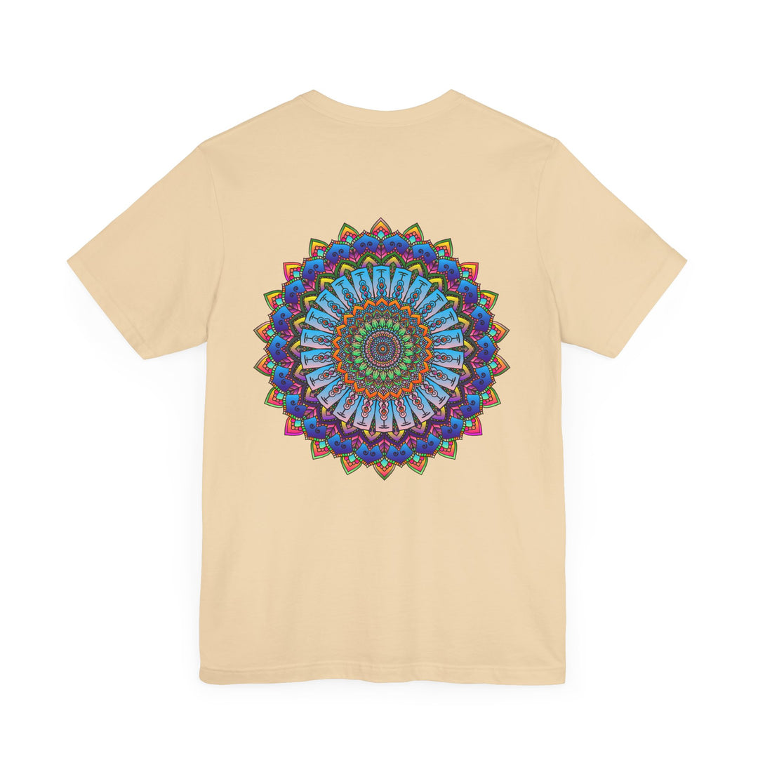 Vibrant Mandala Tee featuring intricate spiritual design for peace and harmony