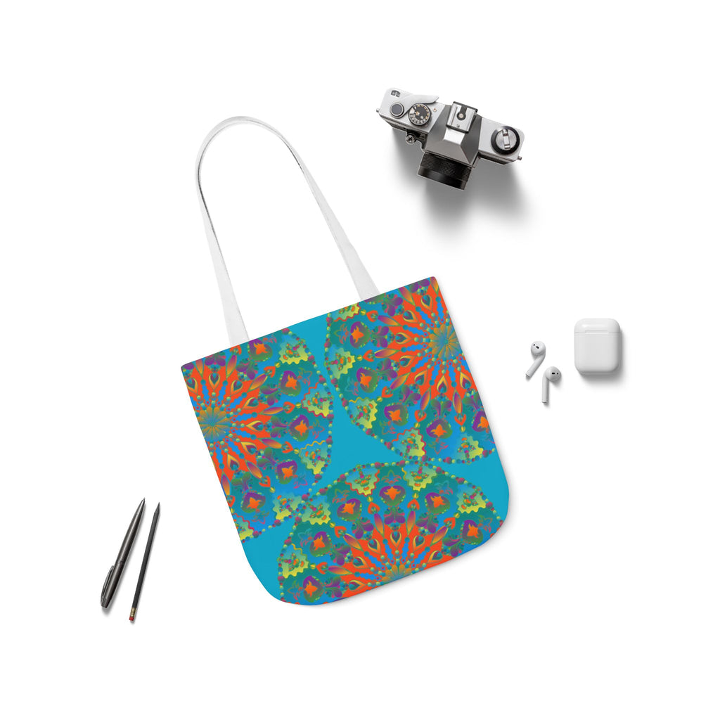 Canvas Tote Bag in Bright Tropical Colors for Summer Fun