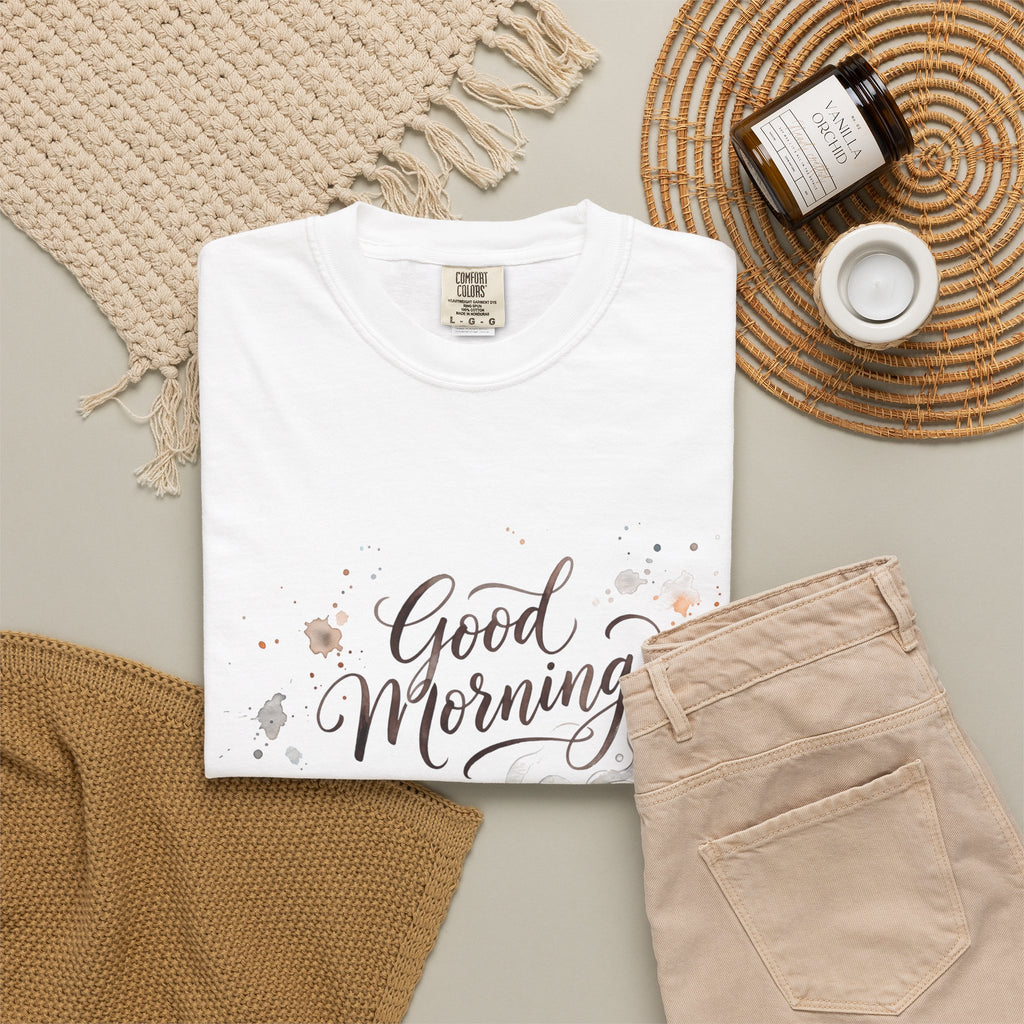 Good Morning Cat Coffee T-Shirt