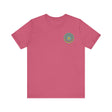 A vibrant, colorful mandala design t-shirt that promotes spiritual peace