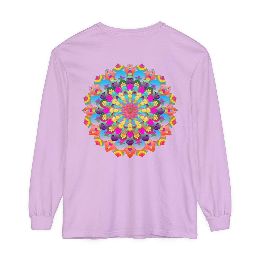 Colorful Mandala Long Sleeve T-Shirt - Psychedelic Art 42