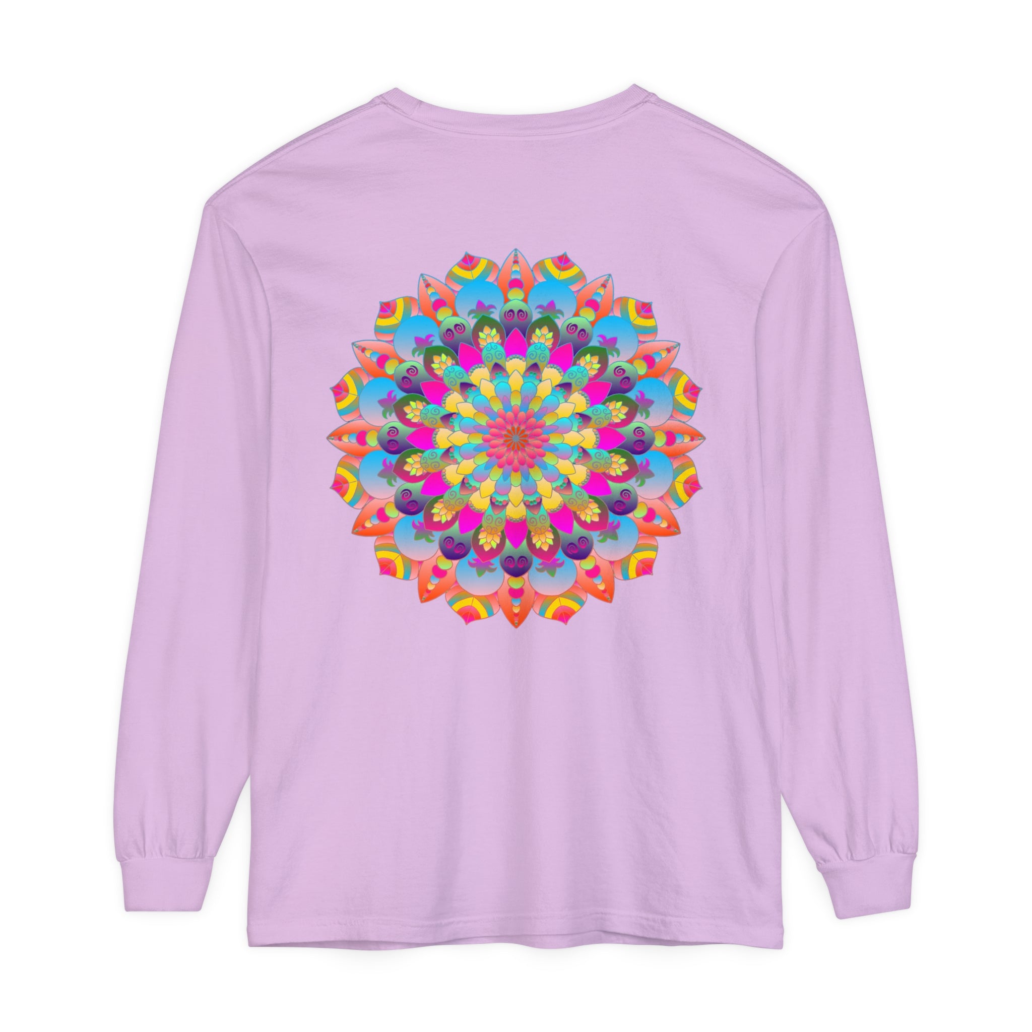 Colorful Mandala Long Sleeve T-Shirt - Psychedelic Art 42