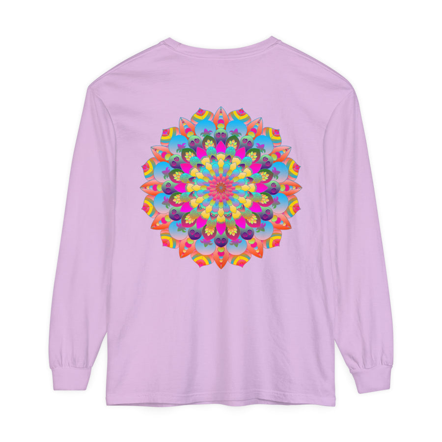 Colorful Mandala Long Sleeve T-Shirt - Psychedelic Art 42