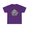 Beautiful mandala art design printed on a comfortable unisex heavy cotton t-shirt promoting mindfulness and yoga practice