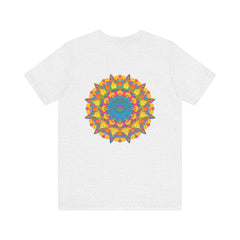 Colorful and intricate Vibrant Mandala T-Shirt with Peace & Harmony design
