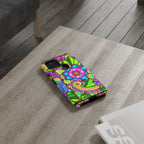 Floral Fantasy iPhone and Google Pixel Case in Bright Green Palette
