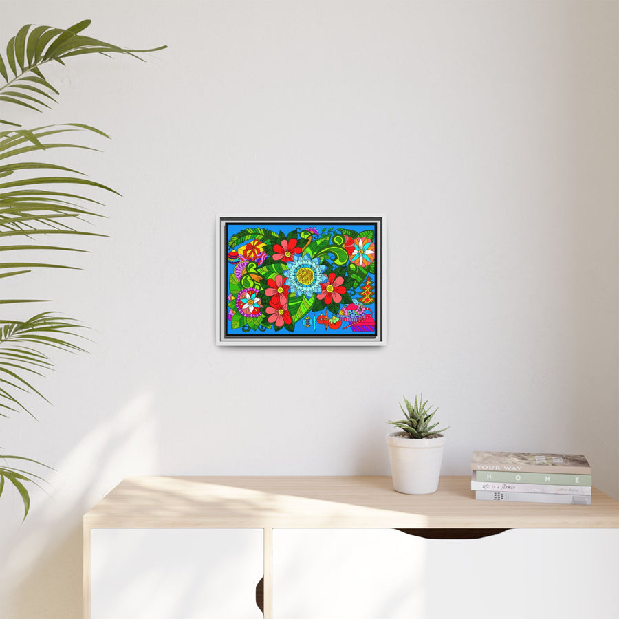 Poster orizzontale con disegno mandala fatto a mano - Flower Doodle