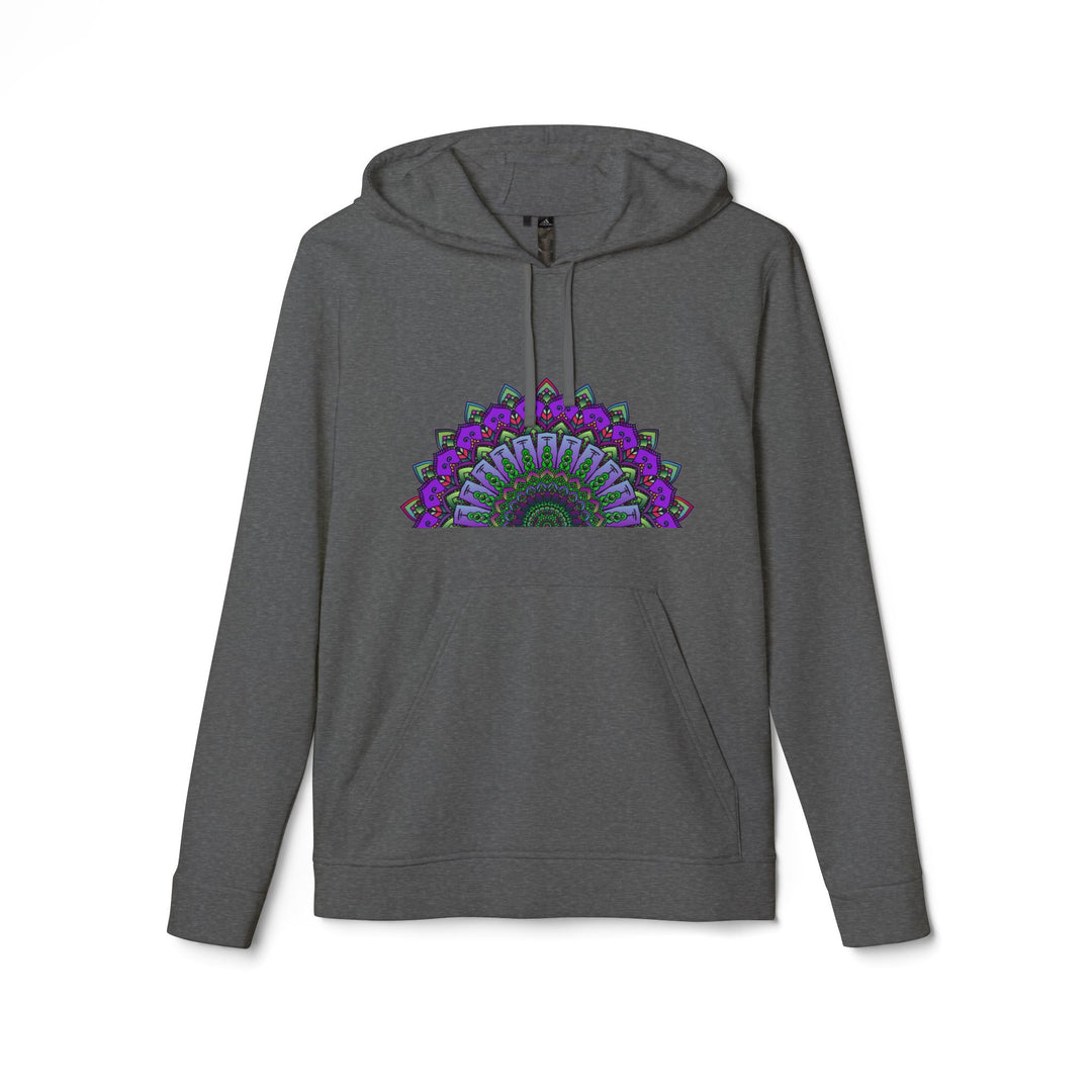 Adidas Mandala Fleece Hoodie in Black with White Mandala Print