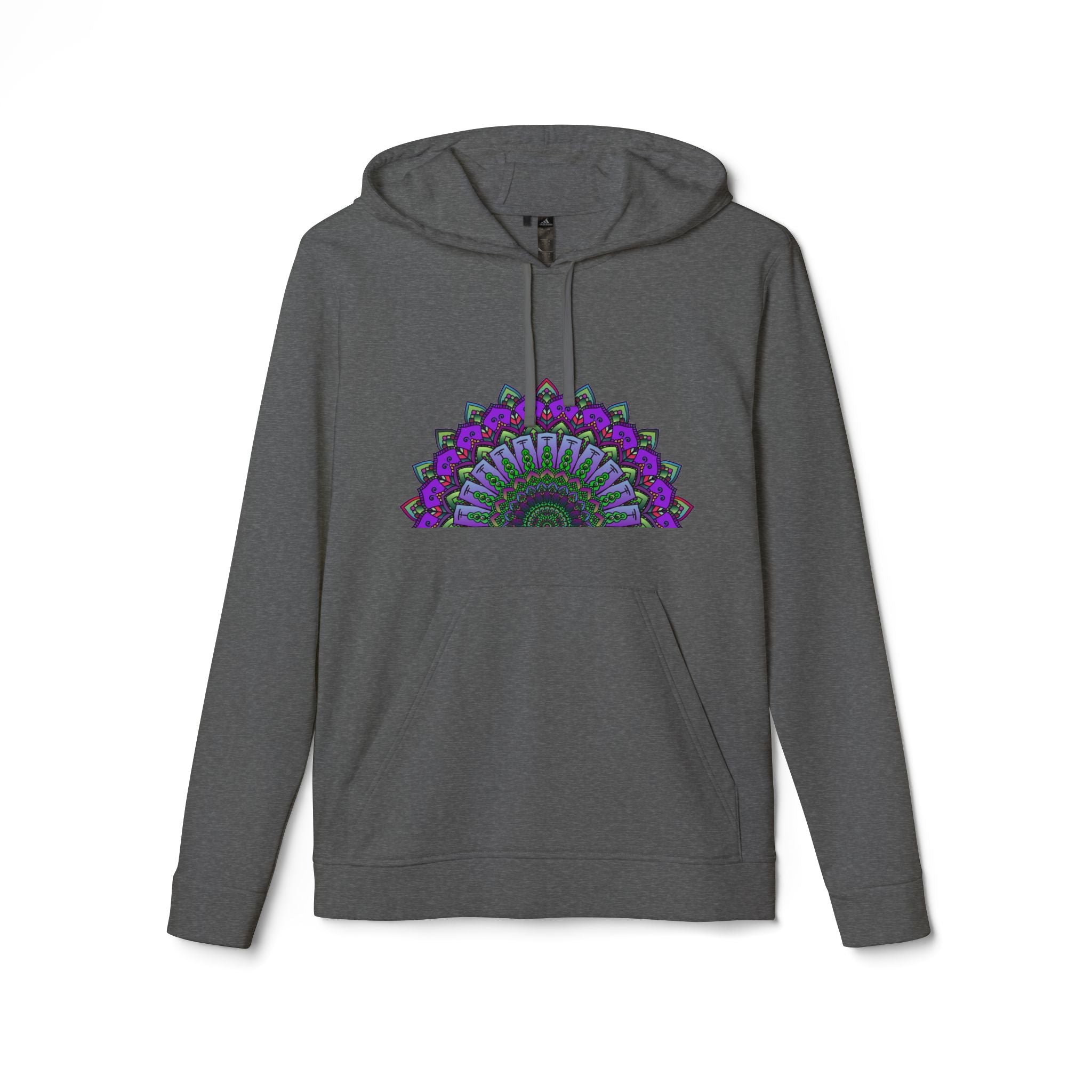 Adidas Mandala Fleece Hoodie in Black with White Mandala Print