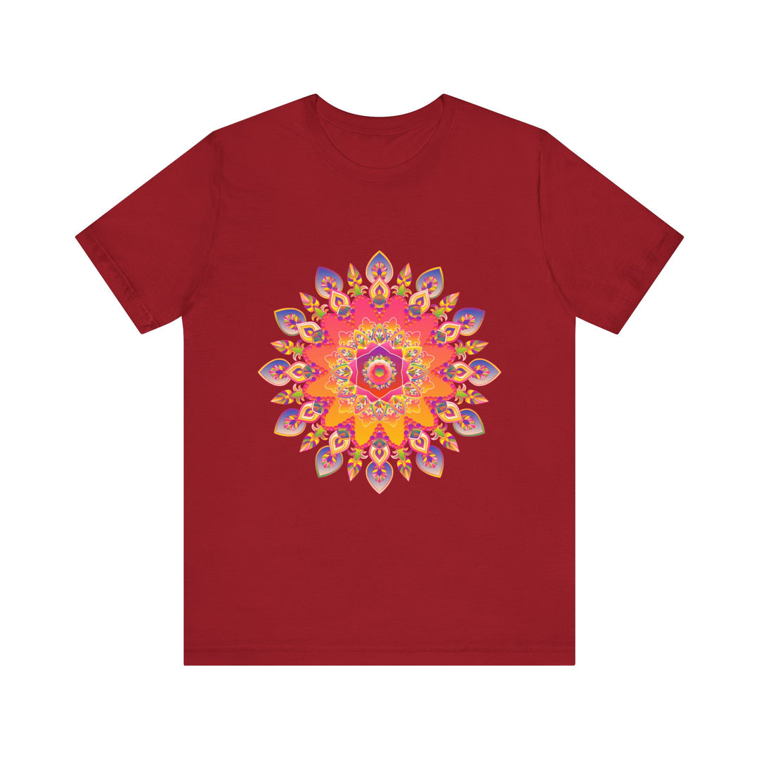 Vibrant Mandala T-Shirt - Colorful Spiritual Design alt text 3